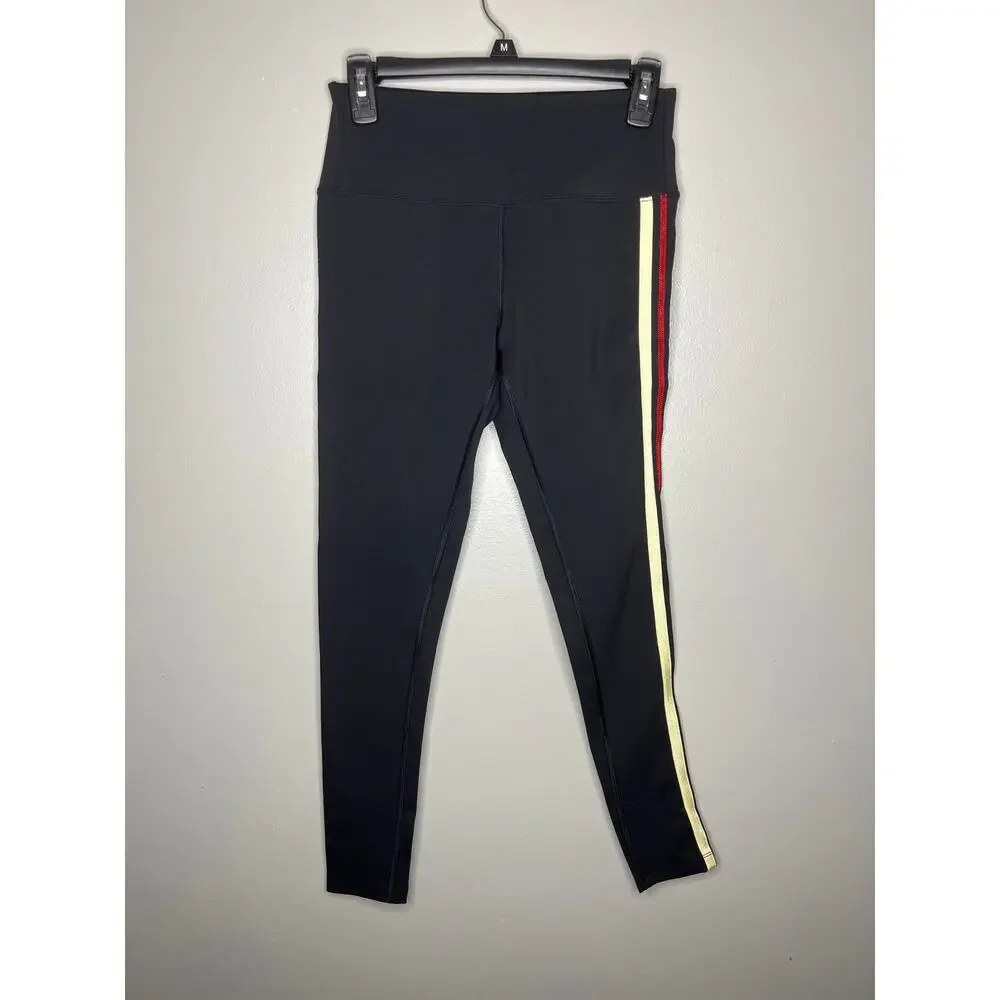 Free People Movement High Rise Side Stripe Leggings Black Size SP Athletic Yoga